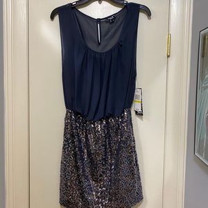 Navy sequined dress